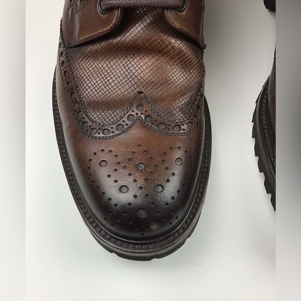 Magnanni Enzo wingtip boots men’s 8 M brown - Picture 3 of 12